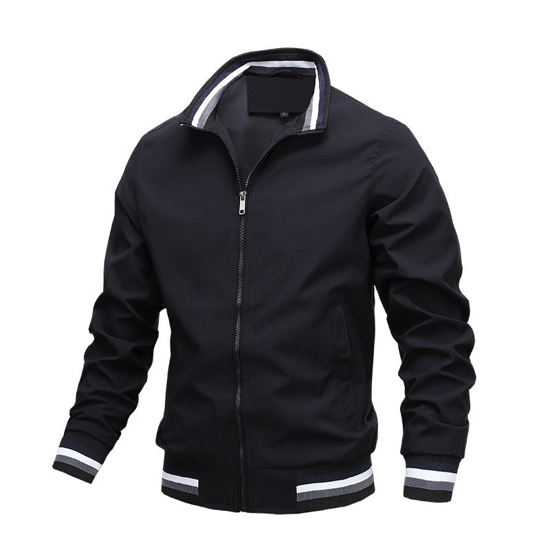Men's Stand Collar Zip Jacket