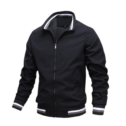 Men's Stand Collar Zip Jacket