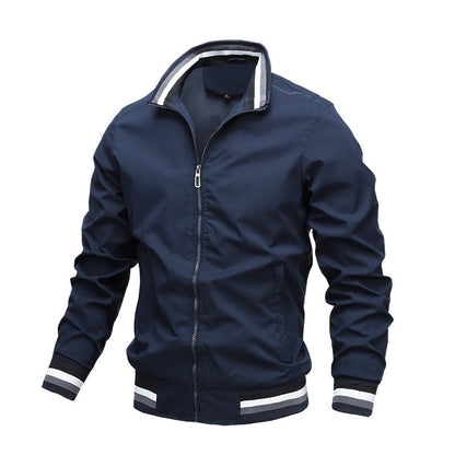 Men's Stand Collar Zip Jacket