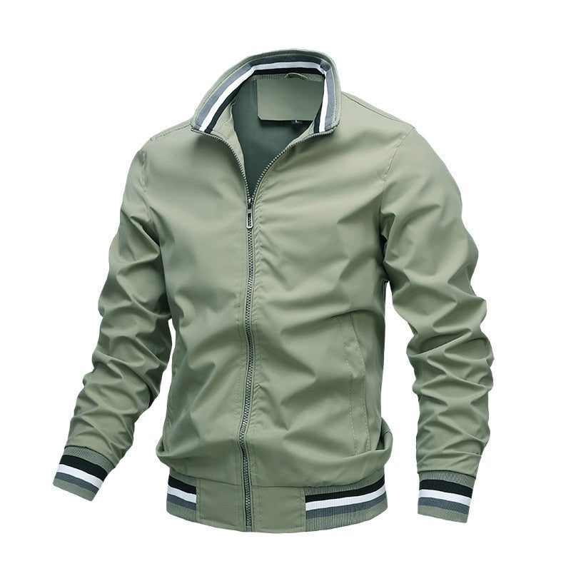 Men's Stand Collar Zip Jacket