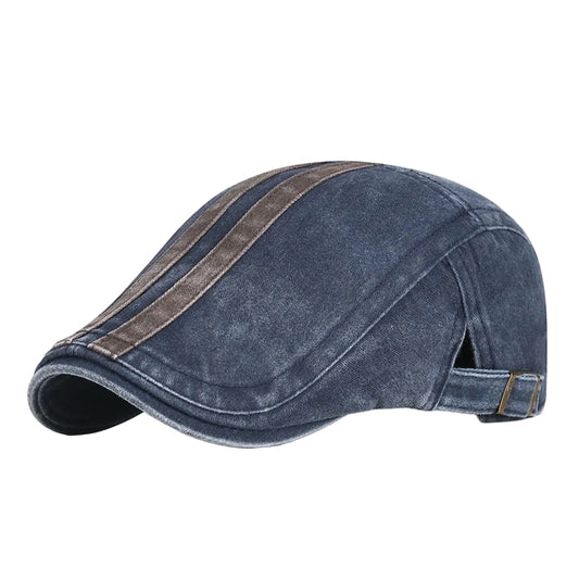 Men's Stripe Detail Flat Cap