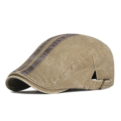 Men's Stripe Detail Flat Cap