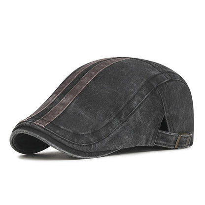 Men's Stripe Detail Flat Cap