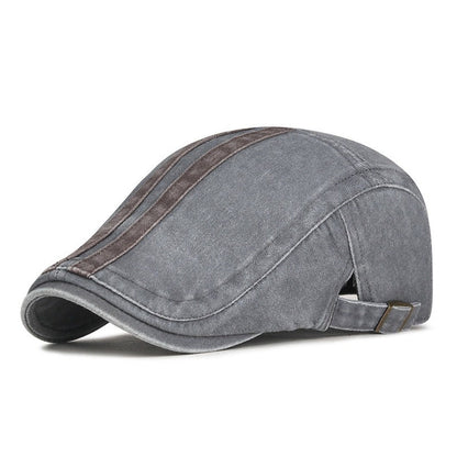 Men's Stripe Detail Flat Cap