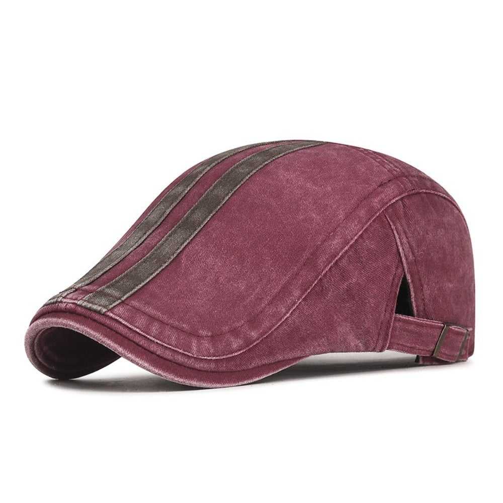 Men's Stripe Detail Flat Cap