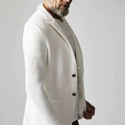 Men's Textured Button Blazer