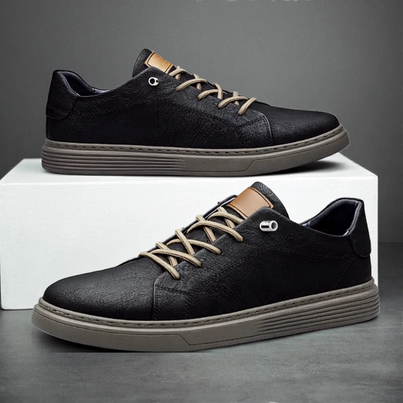 Men's Textured Lace-Up Trainers