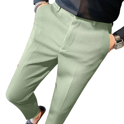 Men's Textured Pattern Trousers