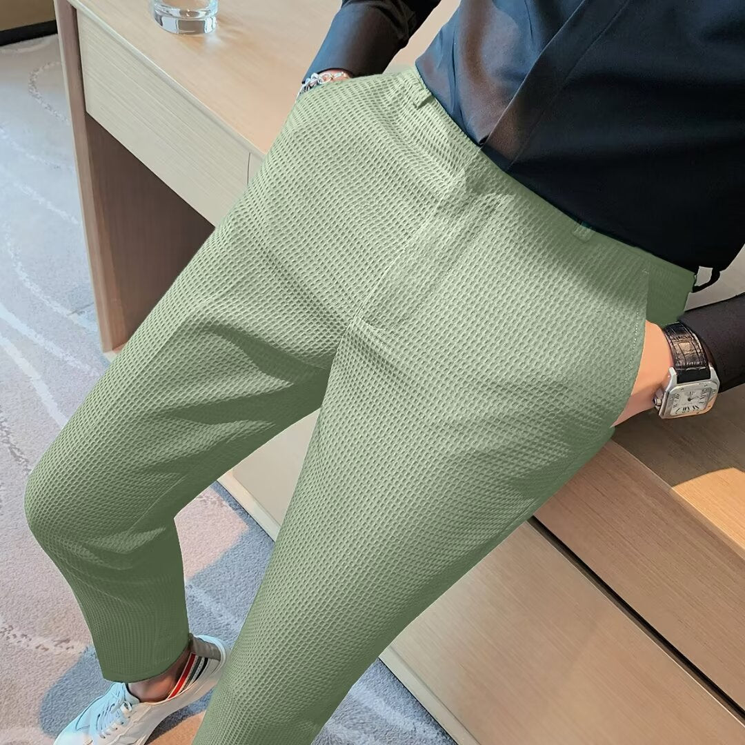 Men's Textured Pattern Trousers