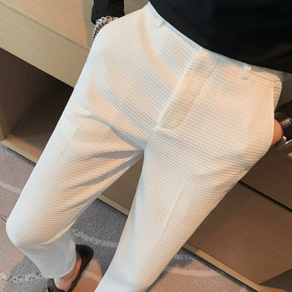 Men's Textured Pattern Trousers