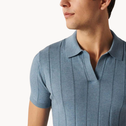 Men's Textured Polo Shirt
