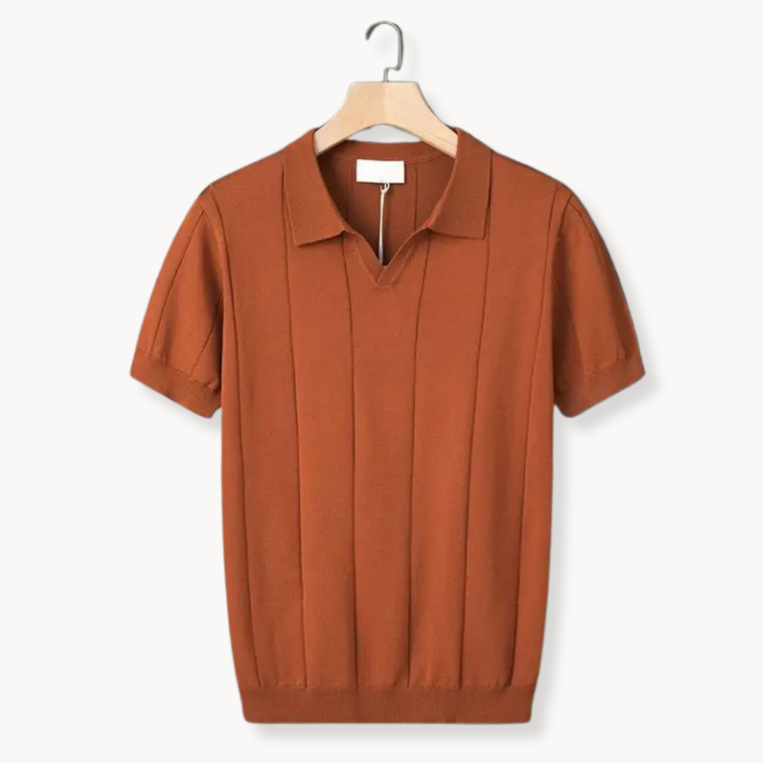 Men's Textured Polo Shirt