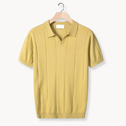Men's Textured Polo Shirt