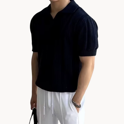 Men's V-Neck Collar Polo Shirt