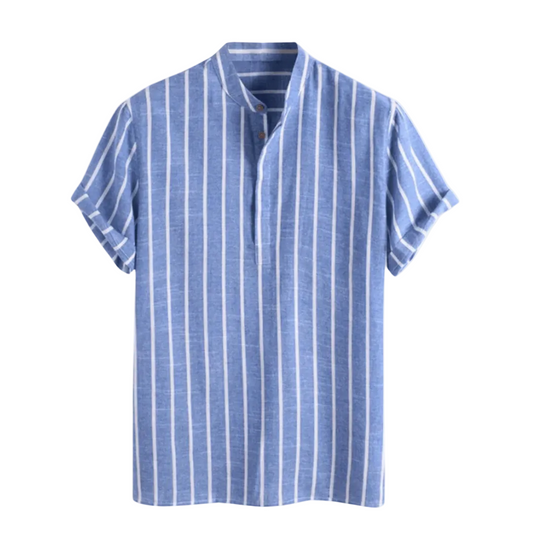 Men's Vertical Detail Henley Shirt