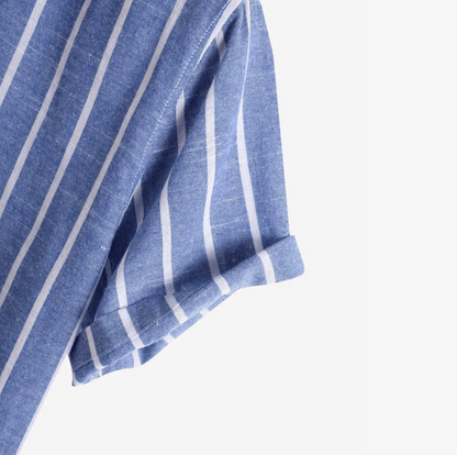 Men's Vertical Detail Henley Shirt