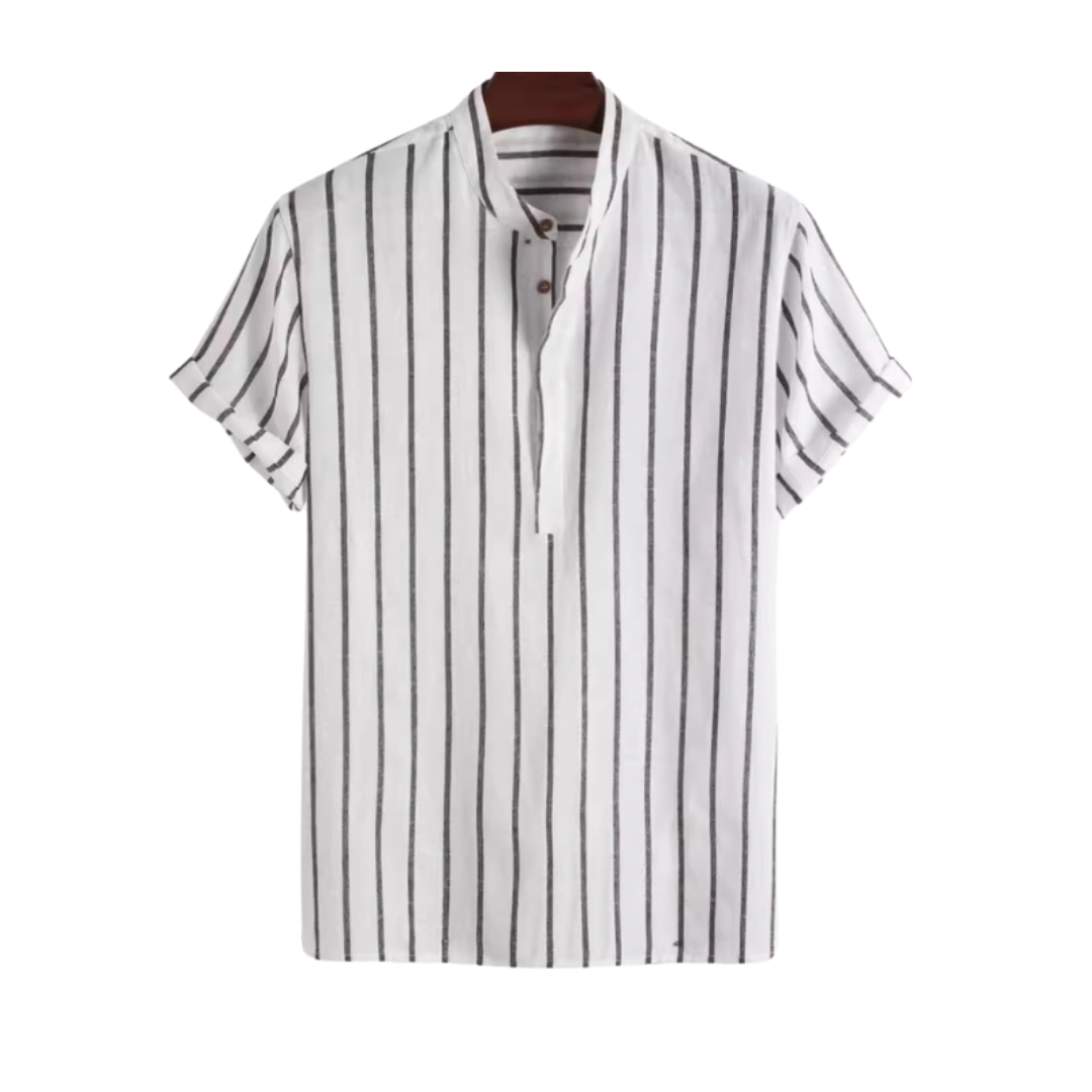 Men's Vertical Detail Henley Shirt