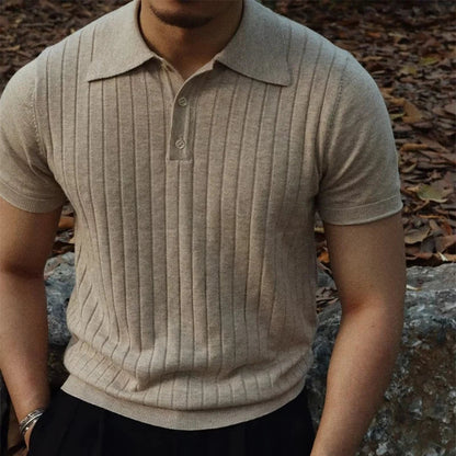 Men's Vertical Line Polo Shirt