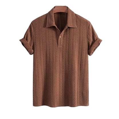 Men's Vertical Pattern Open Placket Shirt