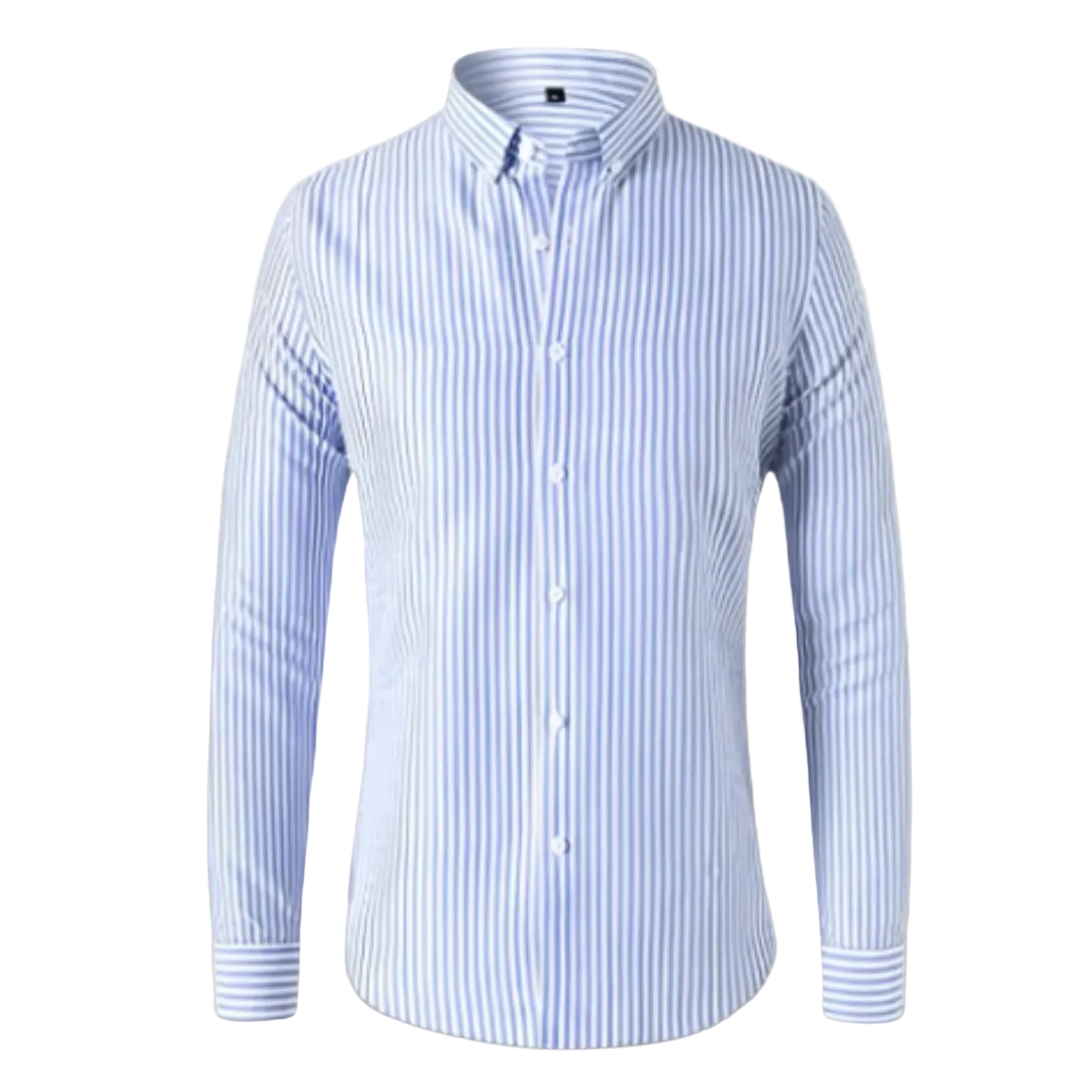 Men's Vertical Stripe Button Front Shirt