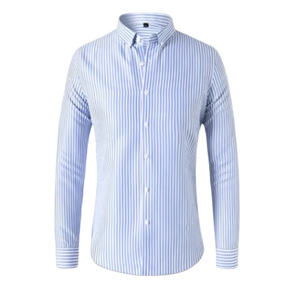 Men's Vertical Stripe Button Front Shirt