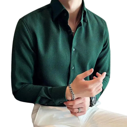 Men's Waffle Button Shirt