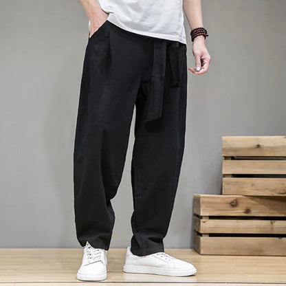 Men's Waist Tie Trousers