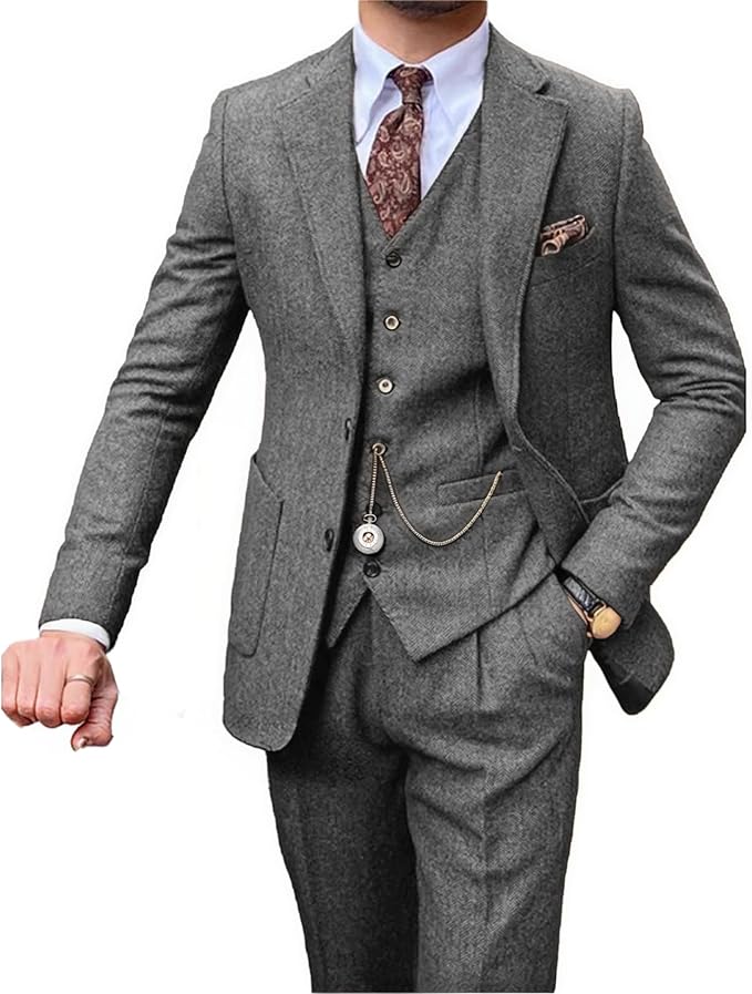 Men's Waistcoat Suit Set