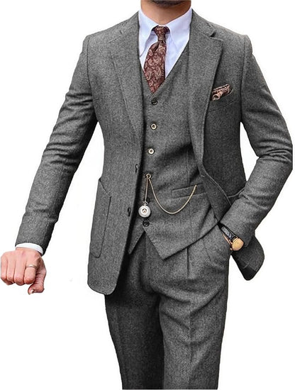Men's Waistcoat Suit Set