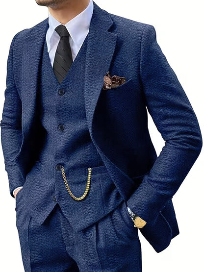 Men's Waistcoat Suit Set