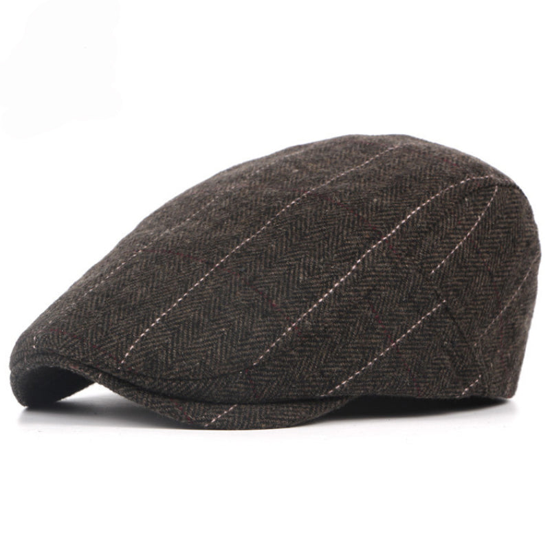 Men's Windowpane Flat Cap