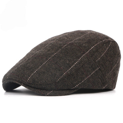 Men's Windowpane Flat Cap