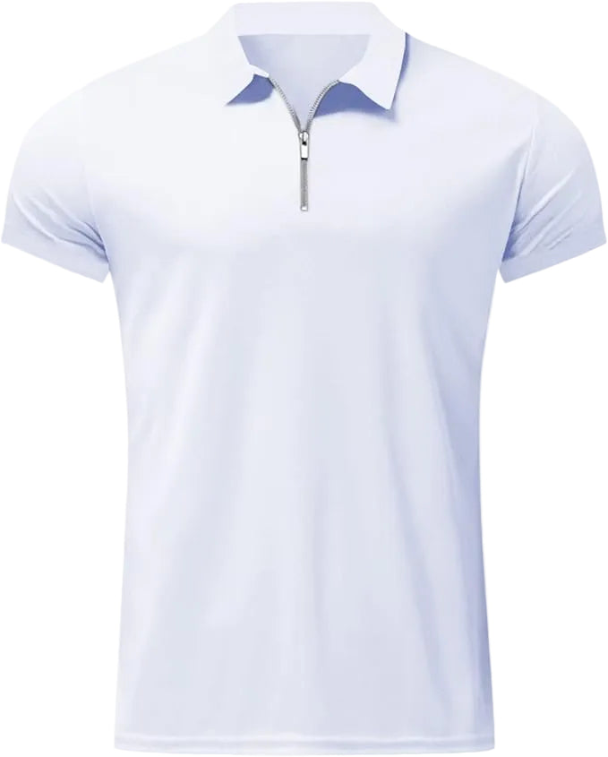 Men's Zip-Neck Polo Shirt