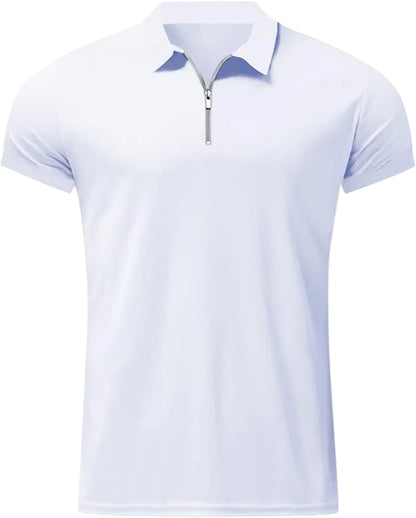 Men's Zip-Neck Polo Shirt