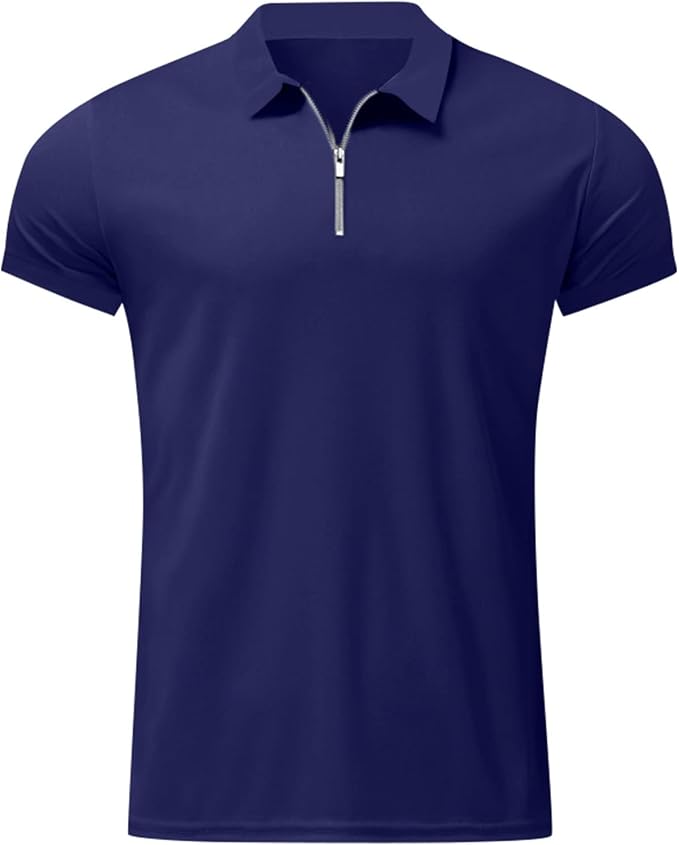 Men's Zip-Neck Polo Shirt