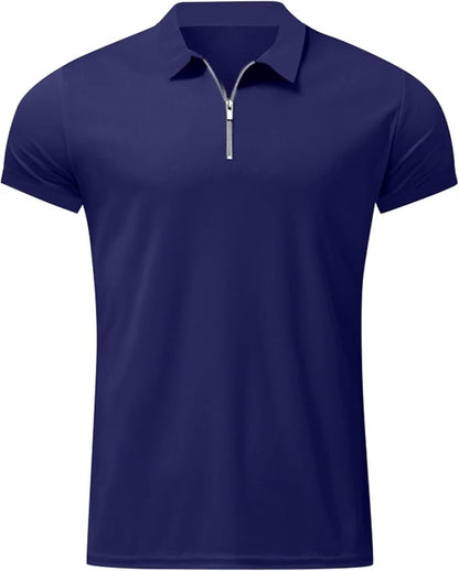 Men's Zip-Neck Polo Shirt