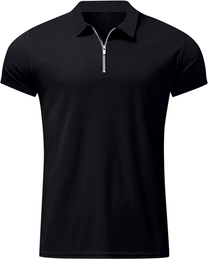 Men's Zip-Neck Polo Shirt