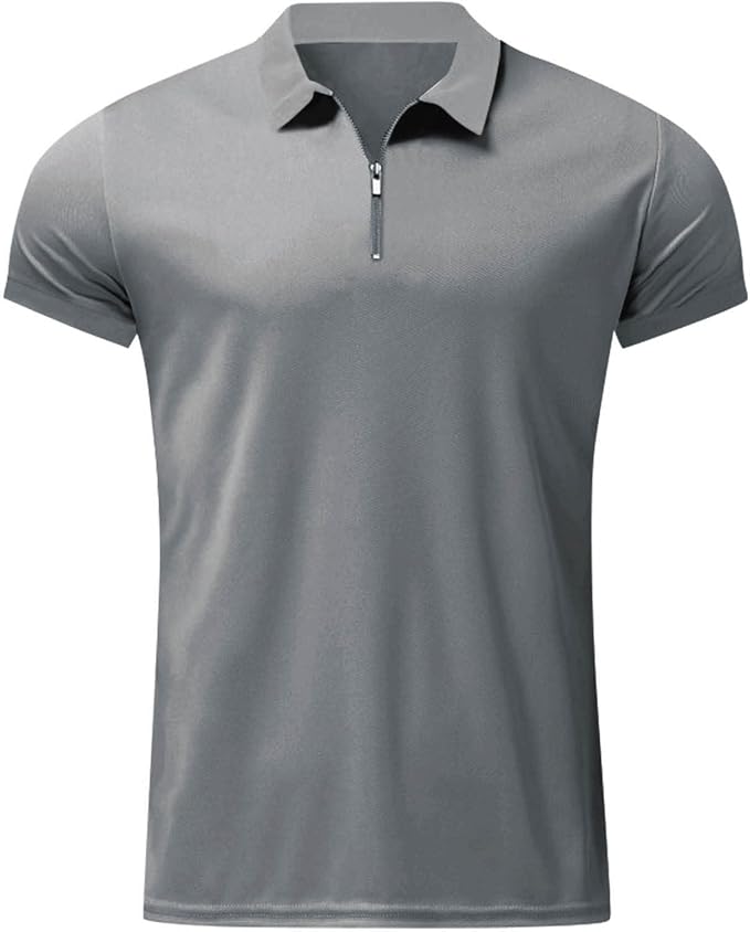 Men's Zip-Neck Polo Shirt