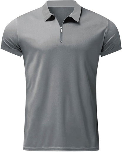 Men's Zip-Neck Polo Shirt