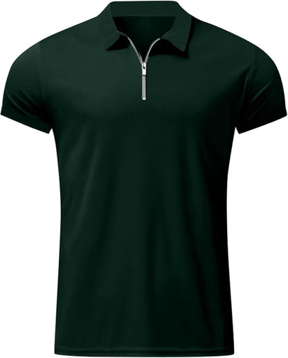 Men's Zip-Neck Polo Shirt