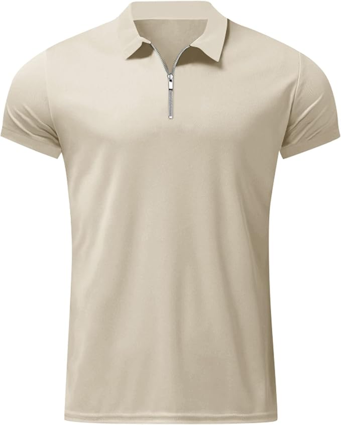 Men's Zip-Neck Polo Shirt