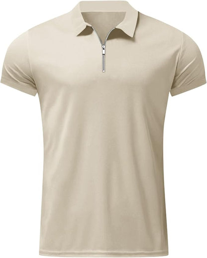 Men's Zip-Neck Polo Shirt