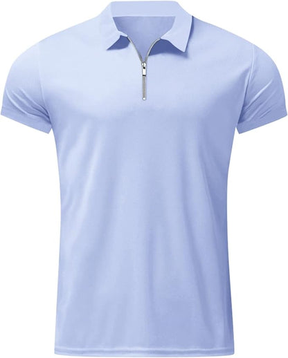 Men's Zip-Neck Polo Shirt