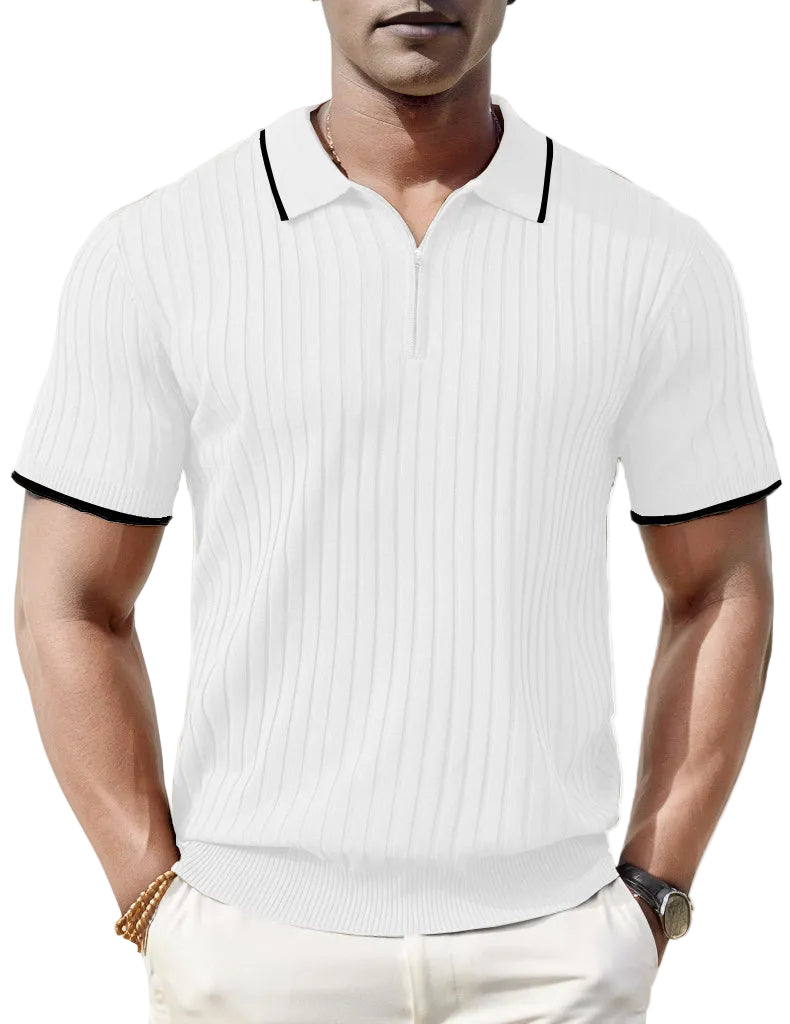 Men's Zip Polo Shirt