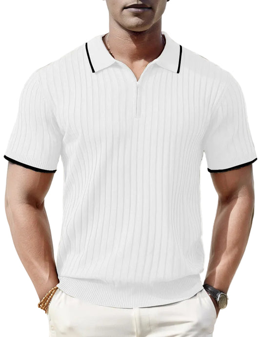 Men's Zip Polo Shirt