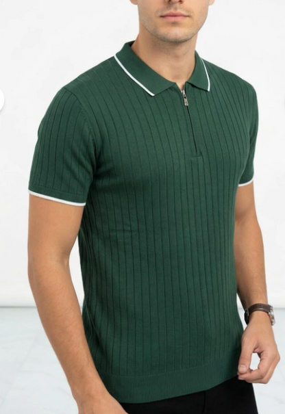 Men's Zip Polo Shirt