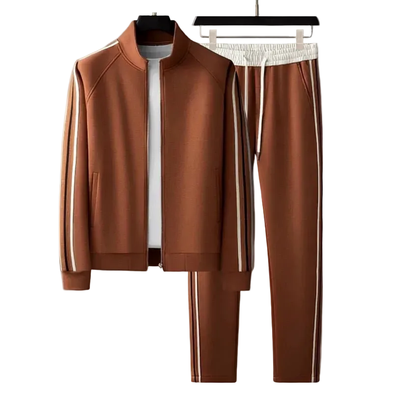 Men's Zip-Up Tracksuit Set