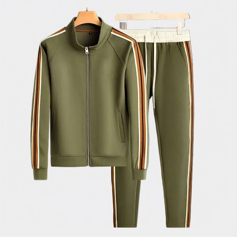 Men's Zip-Up Tracksuit Set