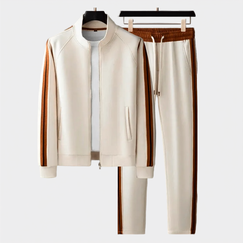 Men's Zip-Up Tracksuit Set