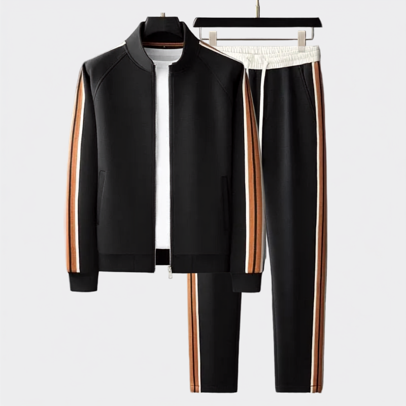 Men's Zip-Up Tracksuit Set